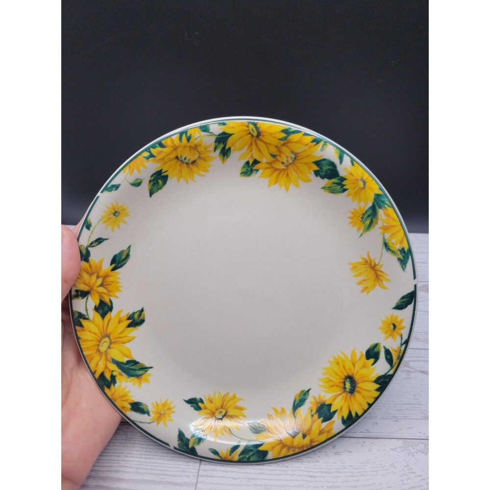 🌻 THOMSON POTTERY STONEWARE SUNFLOWER 7.5" SALAD PLATE REPLACEMENT🌻